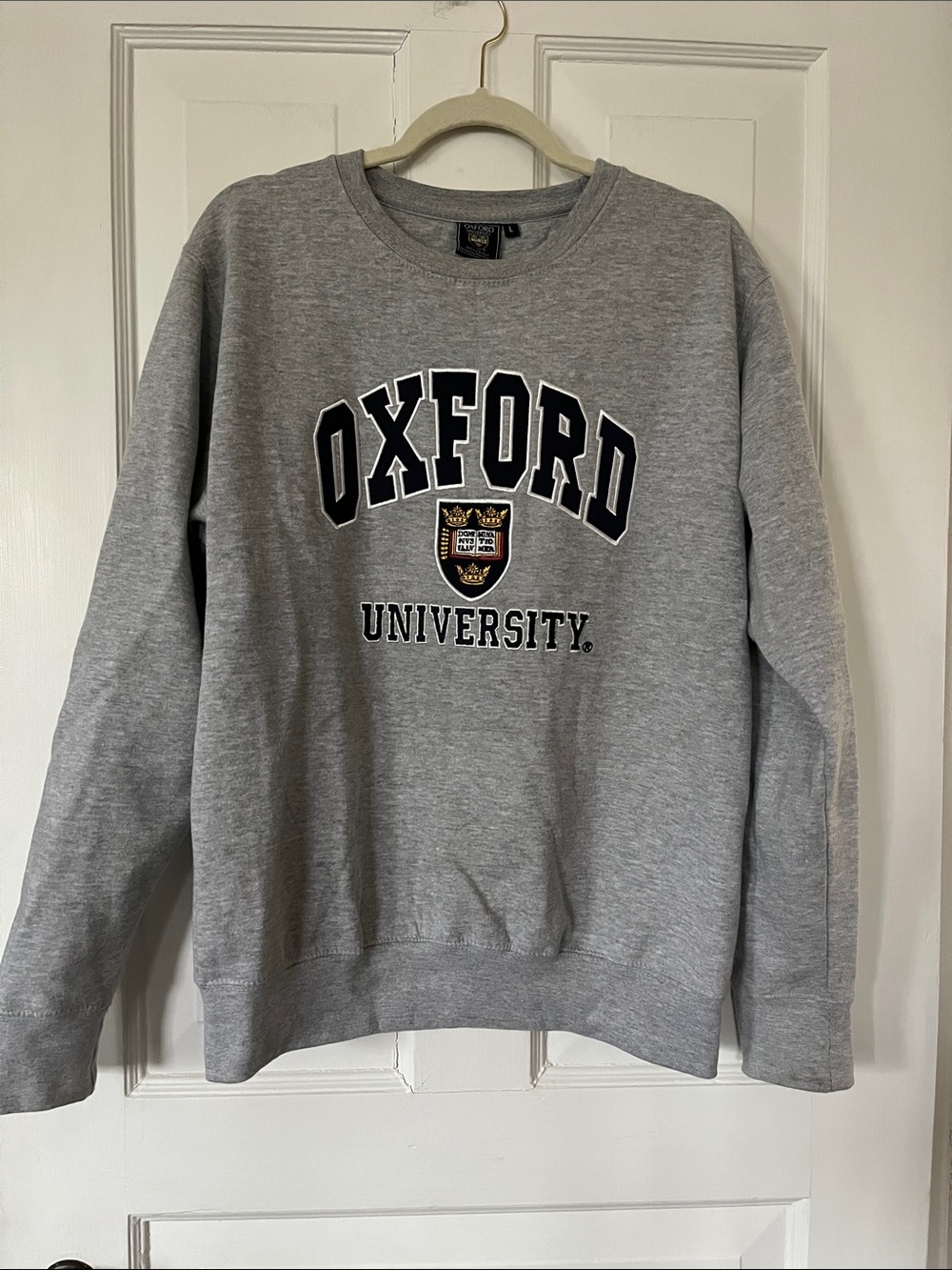 Oxford University heather grey crewneck sweatshirt